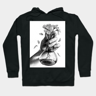 Gaia mother earth black and white bottle - earth Hoodie